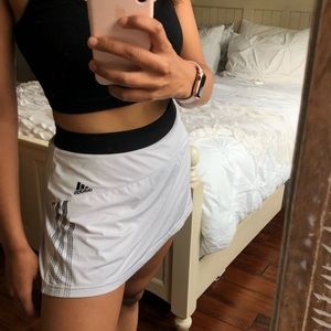 Adidas white tennis skirt